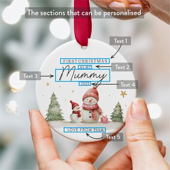 Personalised Baby First Christmas Bauble, 6 of 7