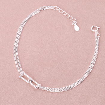 Strong Friendship Sterling Silver Link Bracelet, 4 of 4