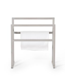 Solid Oak Oyster White Large Towel Stand, 2 of 3