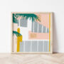 'Ocean Palm' Art Deco Miami Inspired Giclée Art Print, thumbnail 1 of 2