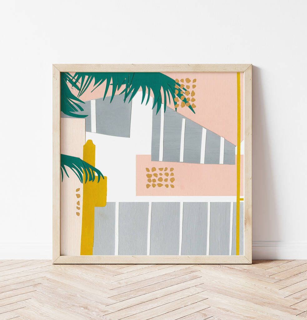 'Ocean Palm' Art Deco Miami Inspired Giclée Art Print, 1 of 2