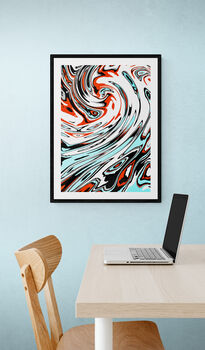 Abstract Wall Art, Colourful Marble Shapes, 5 of 12