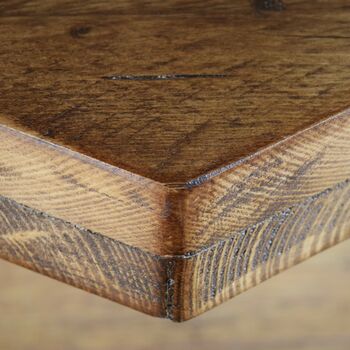 Hexagonal Reclaimed Wooden Side Table, 4 of 10