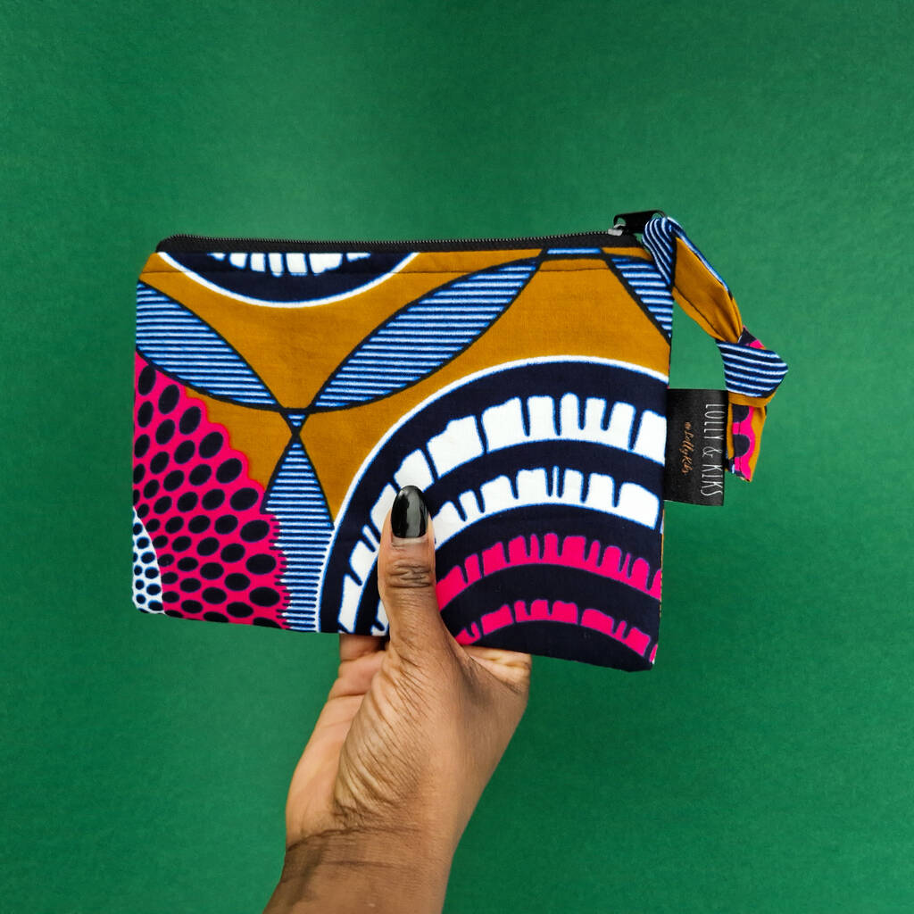 Small African Print Zip Pouch | Bukayo Print By Lolly & Kiks ...