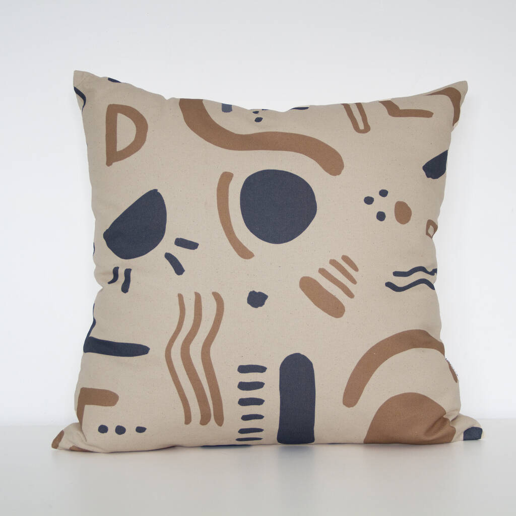 Original Abstract Print Cushion By Elley Home