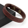 Personalised Men's Brown Leather Bracelet, thumbnail 2 of 3