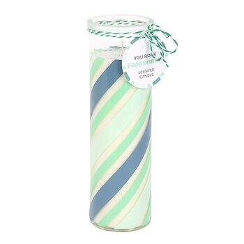 Candy Stripe Peppermint Tube Candle, 2 of 2