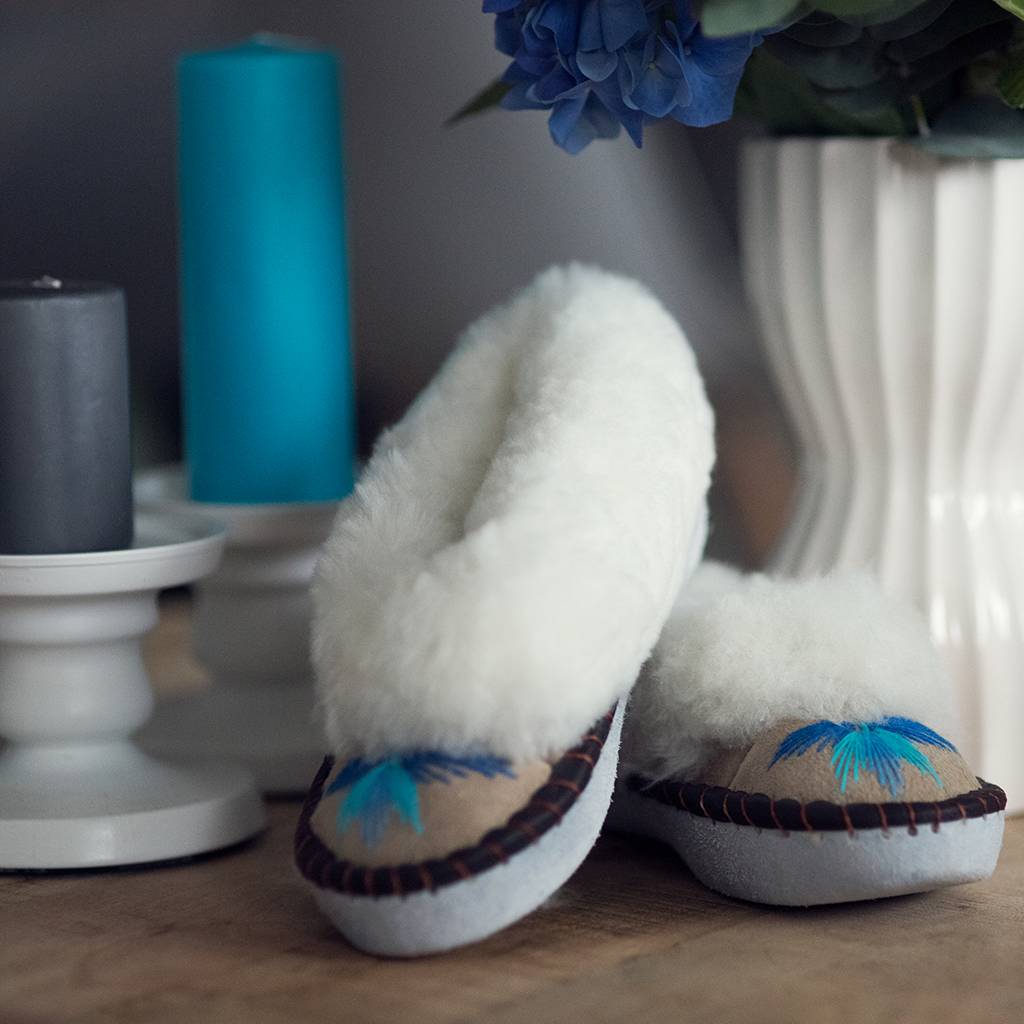 slippers turquoise