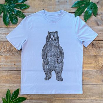 Standing Bear Men's Organic T Shirt, 5 of 5