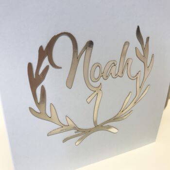 Personalised Papercut 1st Birthday Card, 7 of 9