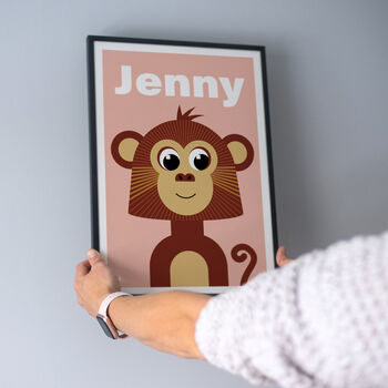 Personalised Kids Cheeky Monkey Poster, 2 of 6