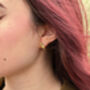 Shell And Pearl Gold Stud Earrings, thumbnail 4 of 4