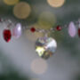 Heart Charm Mini Garland – Red And Pink Crystal Decoration, thumbnail 5 of 9