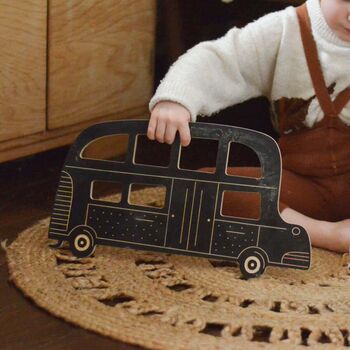 Retro Bus Wooden Chalkboard With Chalk, 5 of 8