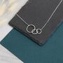 Sterling Silver Three Ring Infinity Necklace, thumbnail 5 of 8