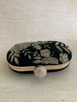 Green Velvet Clutch Bag, 3 of 9