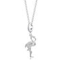 Sterling Silver Flamingo Charm Necklace, thumbnail 2 of 5