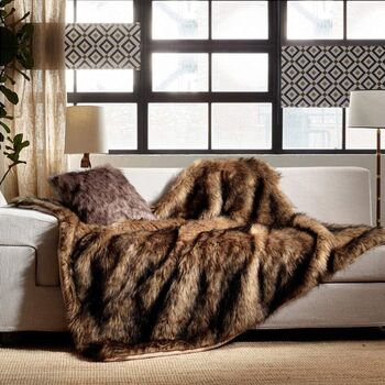 125 X 150cm Luxury Plush Faux Fur Fluffy Throw Blanket, 5 of 10