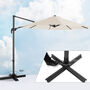 Beige Rotation Large Outdoor Garden Patio Parasol, thumbnail 5 of 7