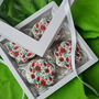 Red Floral Luxury Biscuits Gift Box, Eight P Ieces, thumbnail 5 of 8