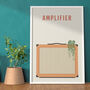 Guitar Amplifier Print | Orange Amp Music Poster, thumbnail 5 of 8