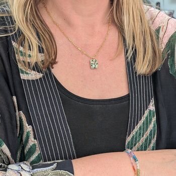 The Rectangle Dalmatian Jasper Necklace, 2 of 9