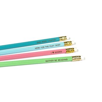 Reading Themed Engraved Pencil Set, 5 of 5