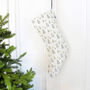 Winter Forest Linen Stocking, thumbnail 2 of 5