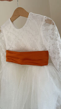 Long Sleeve Lace Sparkly Tutu Dress, 5 of 12