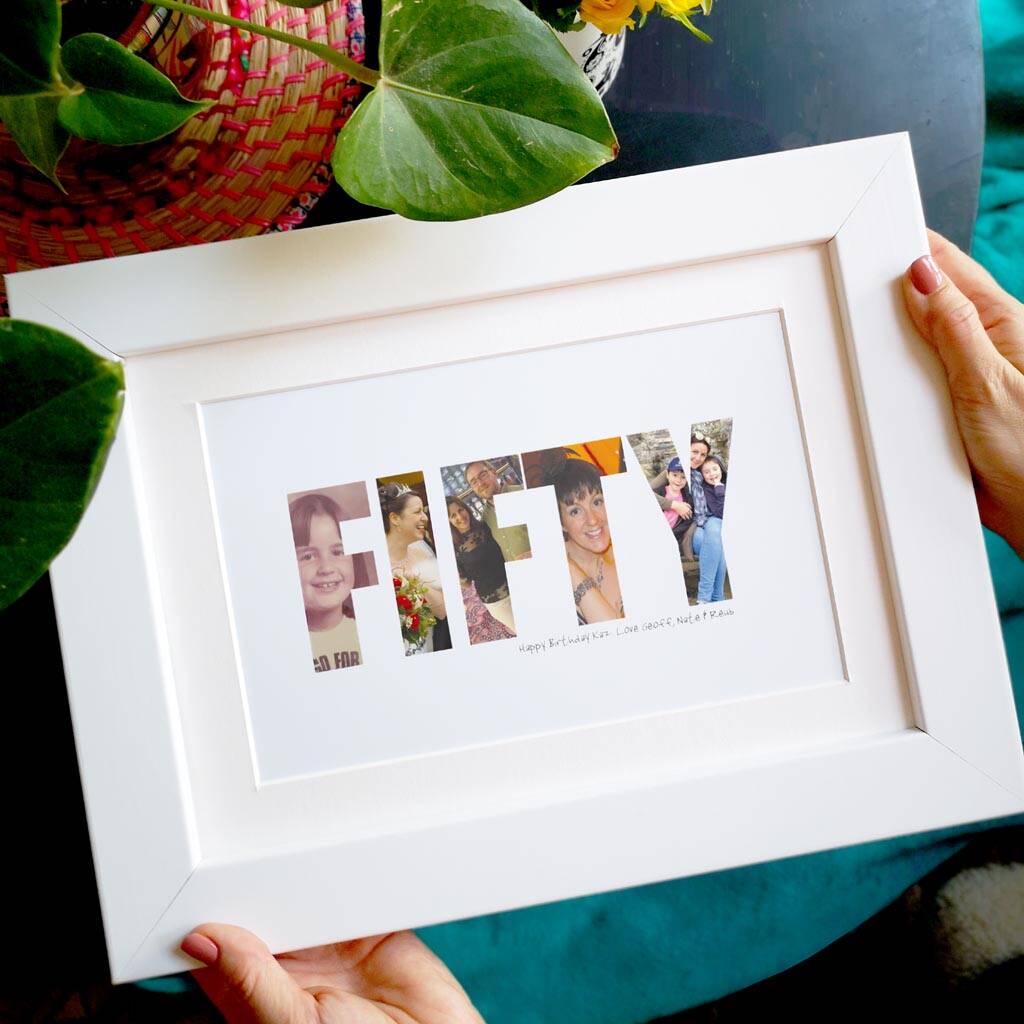 Personalised 50th Fifty Birthday Photo Gift, 1 of 9