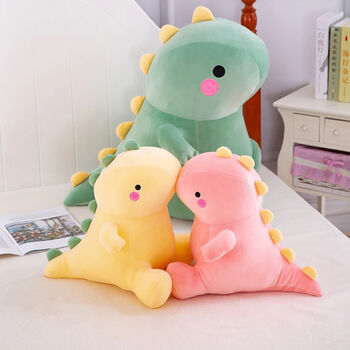 Pastel Dinosaur Plush Soft Toy, 7 of 8