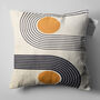Orange And Black Geometric Abstract Cushion Cover, thumbnail 5 of 7