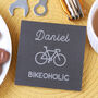 Personalised Cycling Lover Slate Coaster, thumbnail 1 of 3