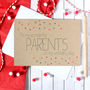 Personalised Parents Wedding Thank You Card, Gold Dots, thumbnail 1 of 7