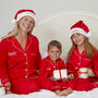 Personalised Matching Red Christmas Pyjama For Mum And Child, thumbnail 1 of 10