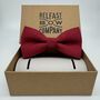 Irish Linen Bow Tie In Cherry Red, thumbnail 2 of 2