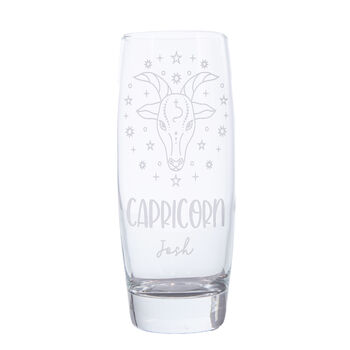 Personalised Engraved Star Sign Hi Ball Glass, 10 of 12