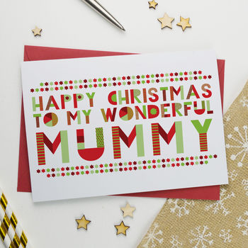 Wonderful Mum, Mummy Or Mother Christmas Card, 2 of 3