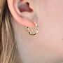 Gold Twisted Hoop Stud Earrings, thumbnail 1 of 7