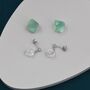 Natural Clear Quartz Dangle Drop Earrings, thumbnail 5 of 10