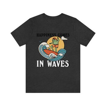 'Happiness Comes In Waves' Frog Surf Shirt, 7 of 9