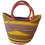 Natural And Black Handwoven Market Basket, thumbnail 1 of 5