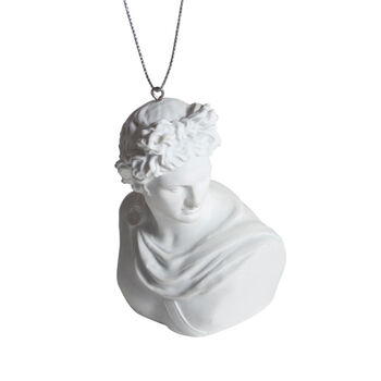 White Apollo Bust Hanging Decoration, 2 of 3