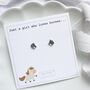 Sterling Silver Horse Head Stud Earrings On 'Just A Girl Who Loves Horses' Gift Card, thumbnail 4 of 11