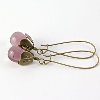 Vintage Water Lily Earrings, 6 of 10