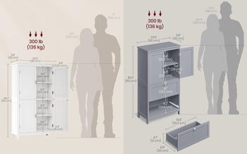 Bathroom Cabinet Freestanding Kitchen Storage Unit, 2 of 9