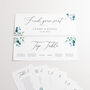 Blue Eucalyptus Wedding Table Plan Cards, thumbnail 1 of 5