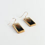 Ceramic, Glass And Gold Eclipse Drop Earrings, thumbnail 2 of 4