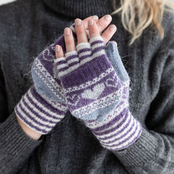 Nordic Fairisle Knit Gloves, 3 of 9