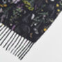 Wilderness Black Tassel Scarf, thumbnail 5 of 6